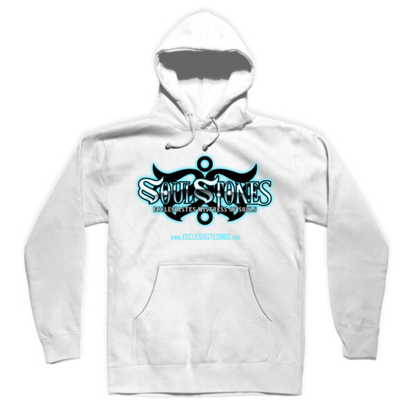 SOULSTONES LOGO - PREMIUM MEN'S/UNISEX PULLOVER HOODIE - WHITE Thumbnail
