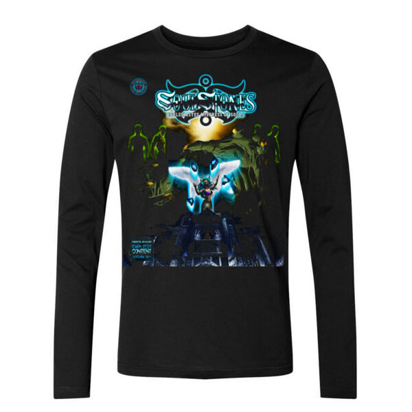 BOOK COVER 1 - PREMIUM MEN'S/UNISEX L/S TEE - BLACK Thumbnail