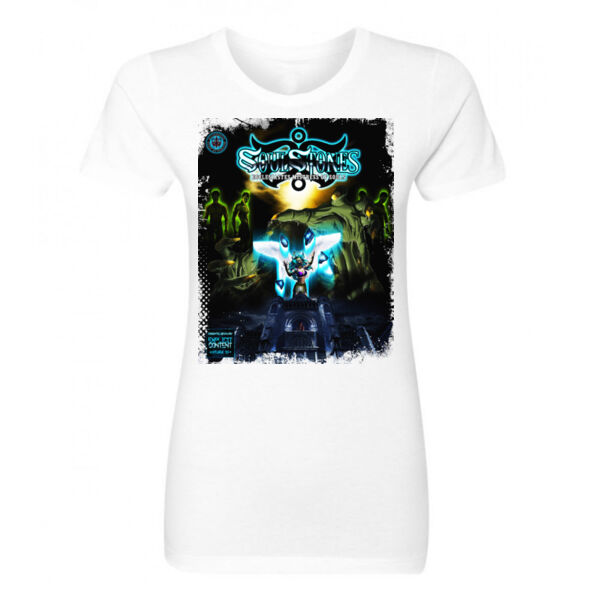 BOOK COVER 1 - PREMIUM WOMEN'S FITTED S/S TEE - WHITE Thumbnail