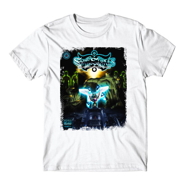 BOOK COVER 1 - PREMIUM MEN'S/UNISEX S/S TEE - WHITE Thumbnail