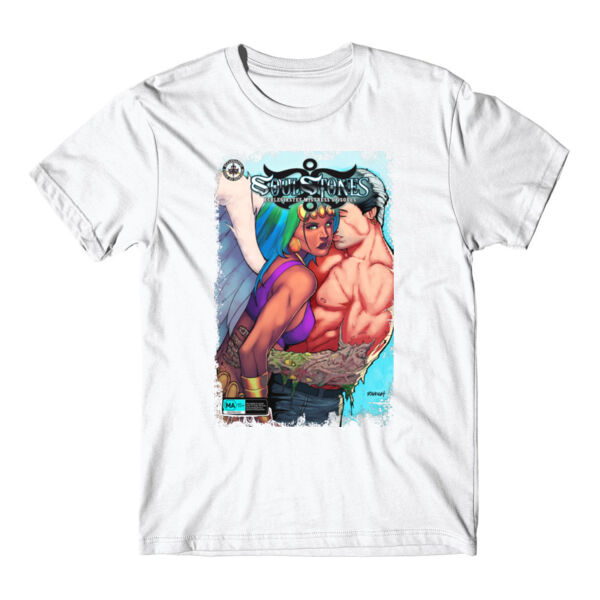 BOOK COVER 2 - PREMIUM MEN'S/UNISEX S/S TEE - WHITE Thumbnail